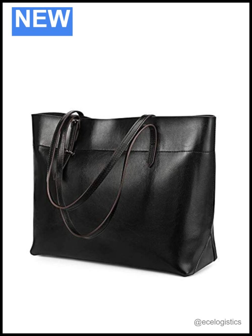 Genuine Leather Vintage Tote Handbag Large Shoulder Bag Women 14" Laptop